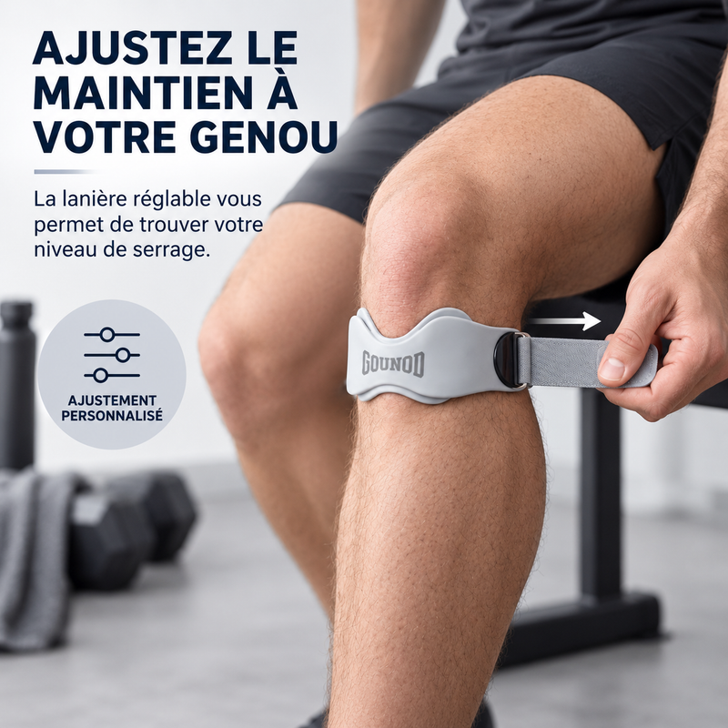 Réglage de la sangle de la genouillère rotulienne Velox